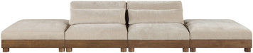 Turin - Chenille Fabric Upholstered Modular Sectional - Taupe - Simple Home Plus