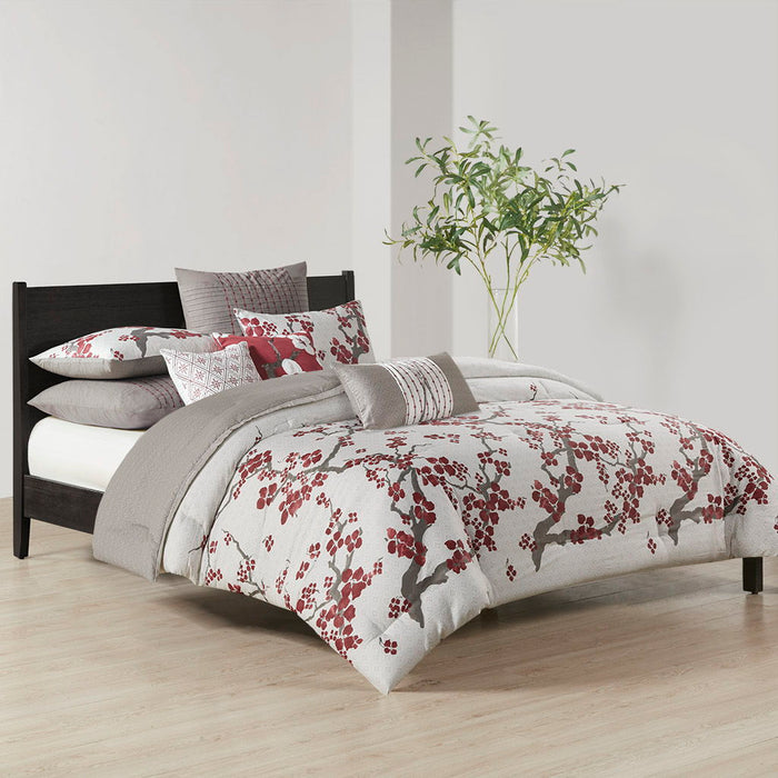 Cherry Blossom - King Comforter Mini Set - Multi - Simple Home Plus