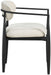 Riccio - Fabric Dining Arm Chair (Set of 2) - Black Frame - Simple Home Plus