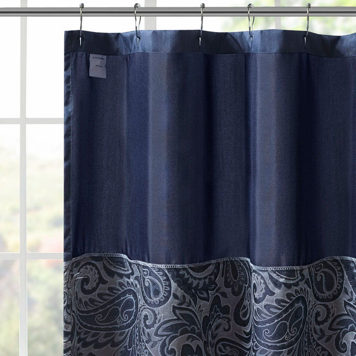 Aubrey - Shower Curtain - Navy - Simple Home Plus