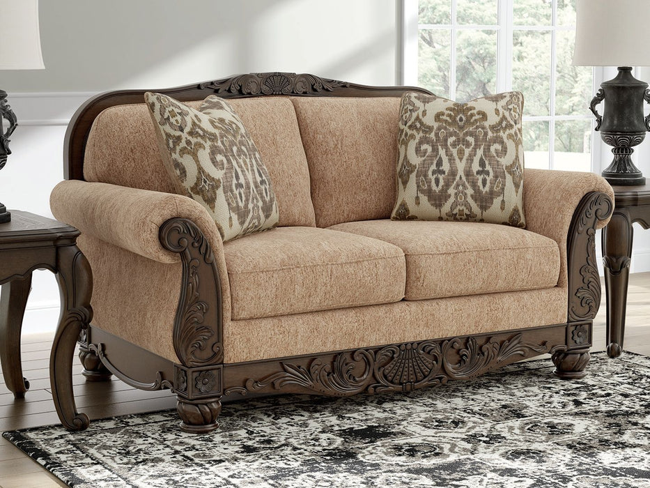 Chelsworth - Golden - Loveseat - Simple Home Plus