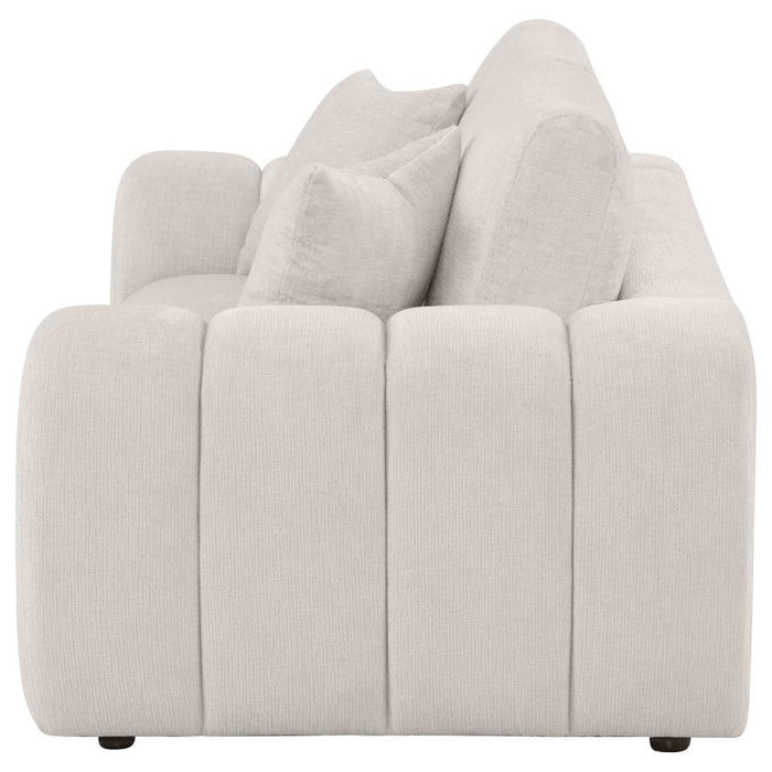 Burnett - Chenille Upholstered Wide Arm Loveseat - Simple Home Plus