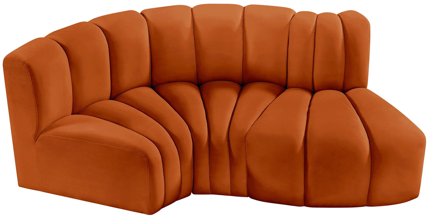 Arc - Velvet 3 Piece Modular L-Shaped Sofa - Simple Home Plus