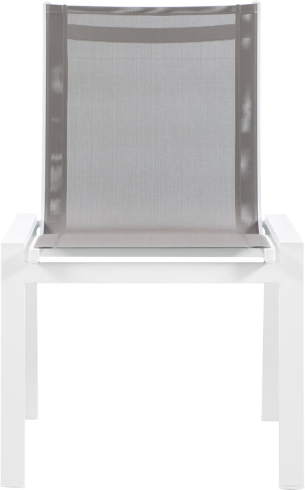 Nizuc - Outdoor Patio Dining Chair With White Frame (Set of 2) - Simple Home Plus