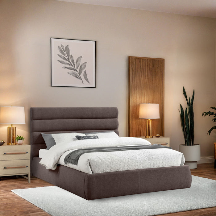 Adam - Linen Fabric Bed With 52" Headboard - Simple Home Plus