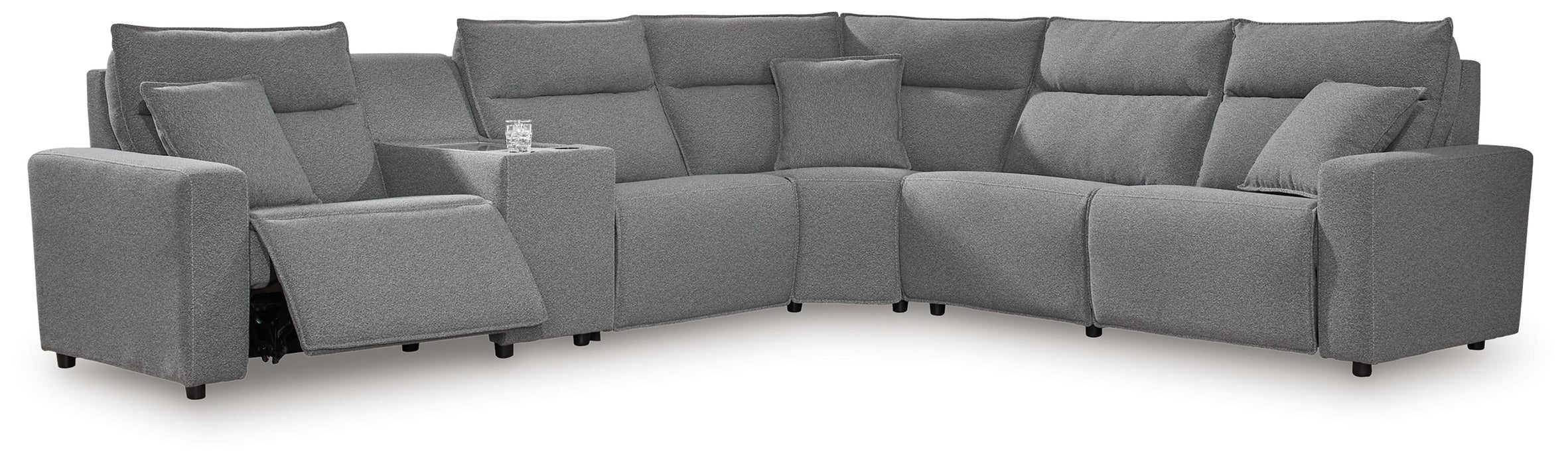 ModMax II - Salt And Pepper - Reclining Sectional - Simple Home Plus