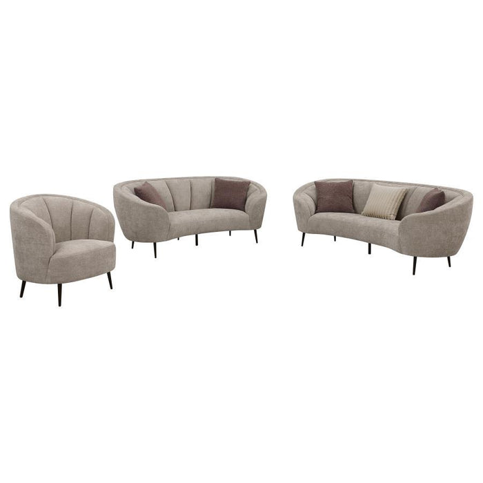 Ellorie - Upholstered Curved Sofa Set - Simple Home Plus