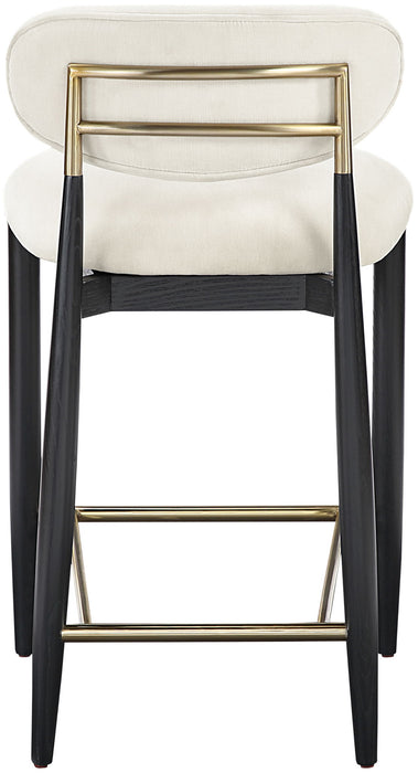 Riccio - Fabric Stool - Black Frame - Simple Home Plus
