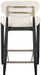 Riccio - Fabric Stool - Black Frame - Simple Home Plus