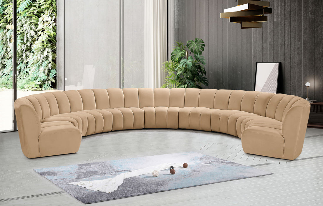 Infinity - 9 Piece Modular Sectional - Camel - Simple Home Plus