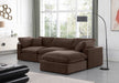 Comfy - 4 Piece Velvet Modular Sectional With Chaise - Simple Home Plus