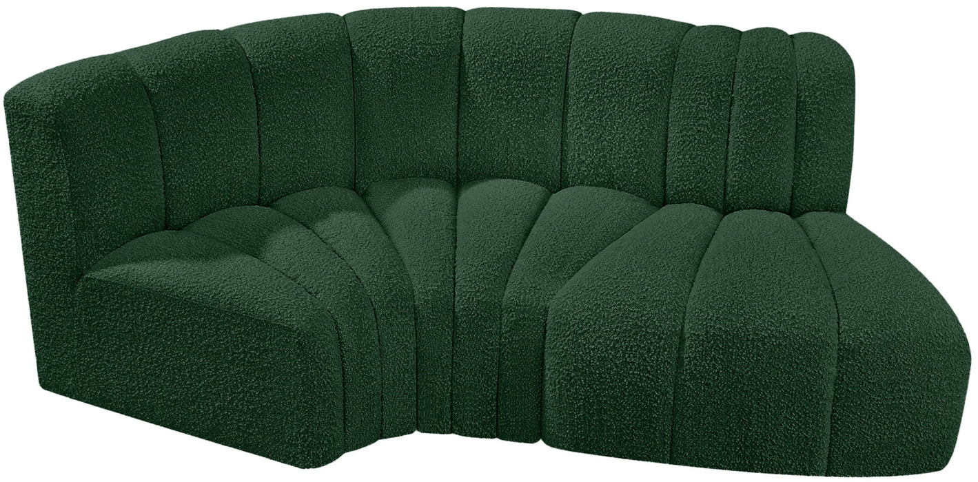 Arc - Boucle Fabric 3 Piece Modular L-Shaped Sofa - Simple Home Plus