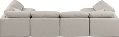 Indulge - Linen 6 Piece Modular U-Shaped Sectional - Simple Home Plus