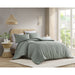 Mina - Full/Queen Waffle Weave Textured Comforter Set - Sage Green - Simple Home Plus