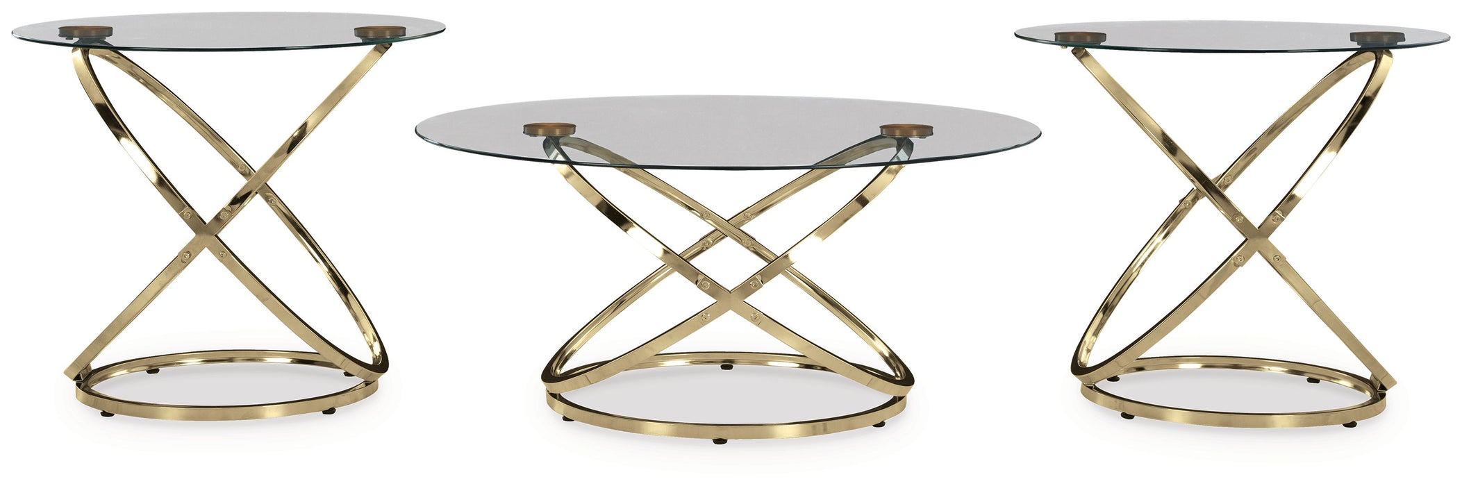 Crimonti - Champagne - Occasional Table Set (Set of 3) - Simple Home Plus