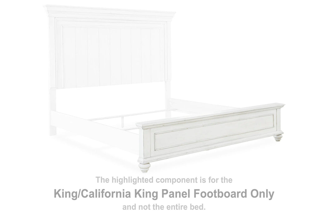 Kanwyn - King/Cal King Panel Footboard - Whitewash - Simple Home Plus