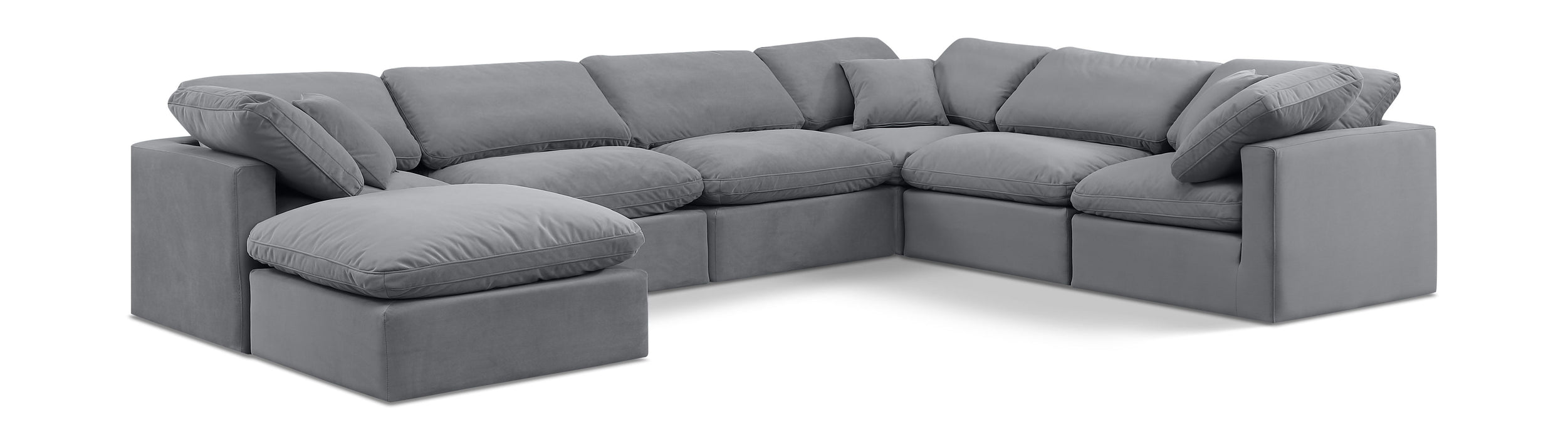 Indulge - Velvet 7 Piece Modular Sectional - Simple Home Plus