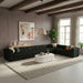 Rummi - Velvet Performance Fabric Upholstered 8 Piece Modular Sectional (With 3 Corner Chairs) - Simple Home Plus