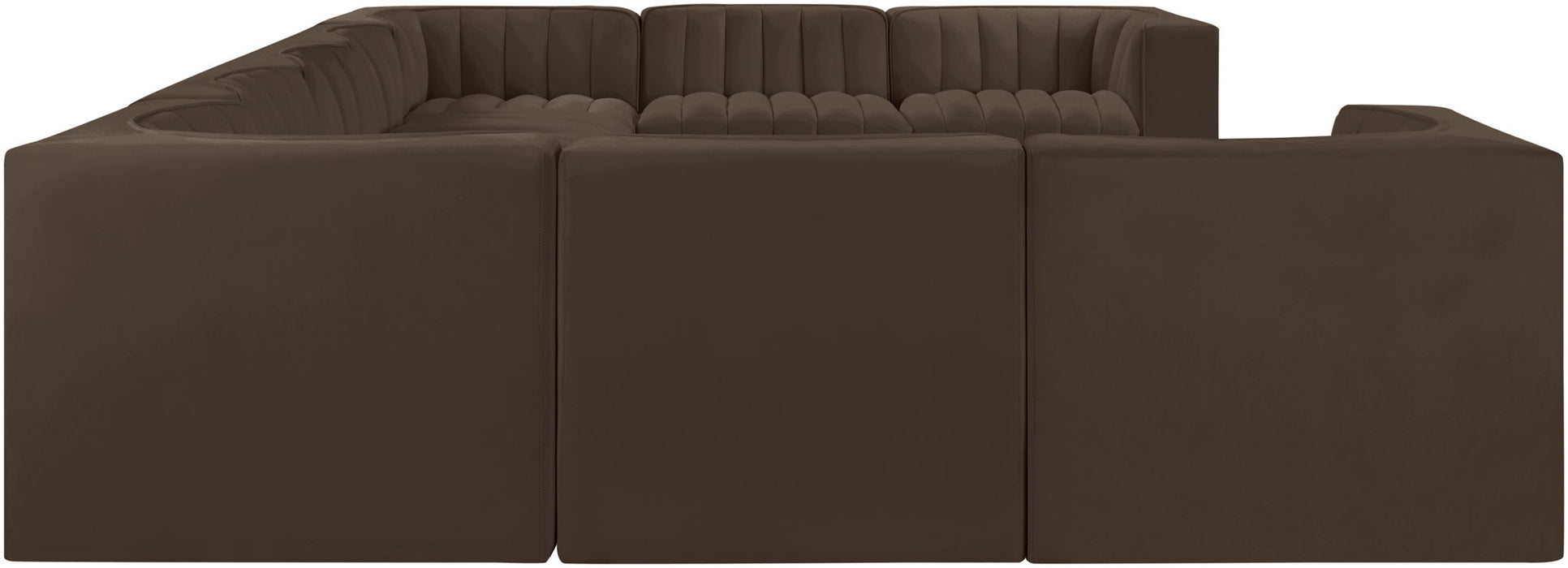 Rummi - Velvet Performance Fabric Upholstered 9 Piece Modular Sectional - Simple Home Plus
