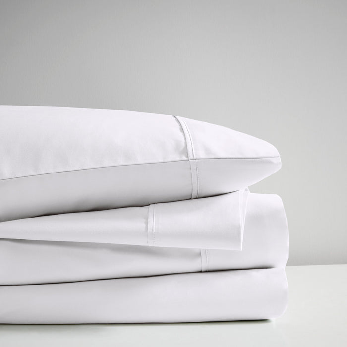 600 Thread Count - Cooling Cotton Blend 4-Piece Sheet Set - White - Simple Home Plus