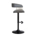 Calista - Adjustable Bar Stool - Gray / Golden Bronze - Simple Home Plus
