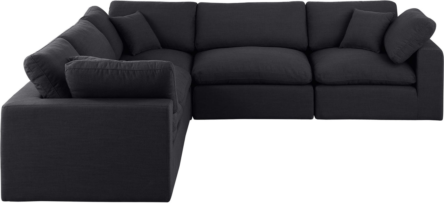 Comfy - 5 Piece Linen Modular Corner Sectional - Simple Home Plus