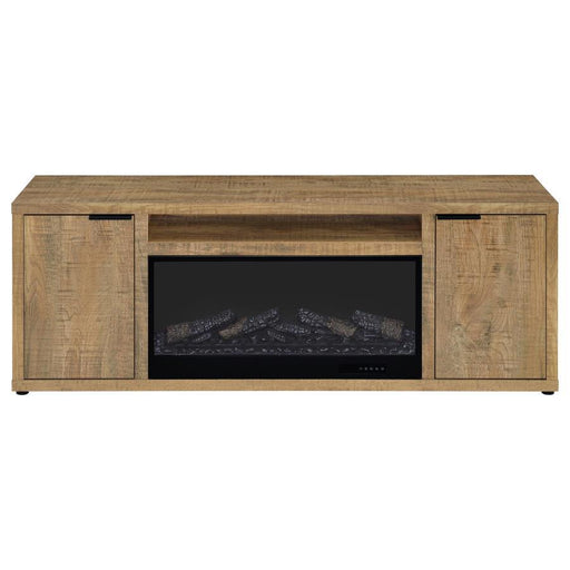 Fuller - 60" 2-Door TV Stand Fireplace Media Console - Mango - Simple Home Plus