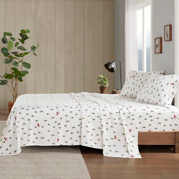 Cotton Flannel - Queen Sheet Set - Green Tree Trip - Simple Home Plus