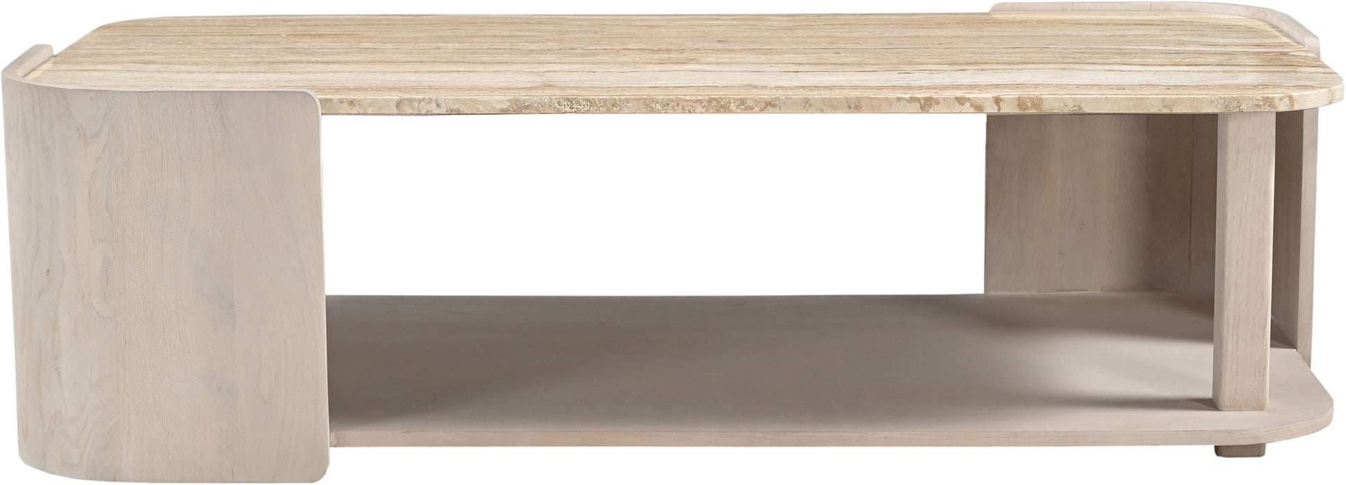 Calabria - Marble And Oak Wood Table - Simple Home Plus