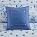 Christa - Floral Striped Comforter Set - Blue - Simple Home Plus