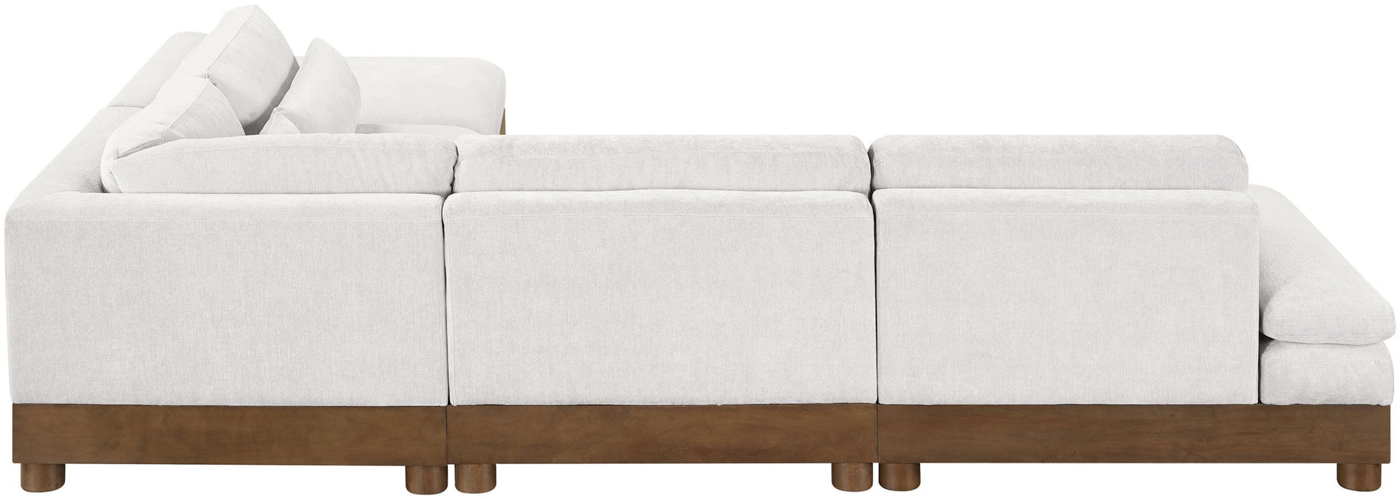 Turin - Chenille Fabric Upholstered Modular Sectional - Cream - Simple Home Plus