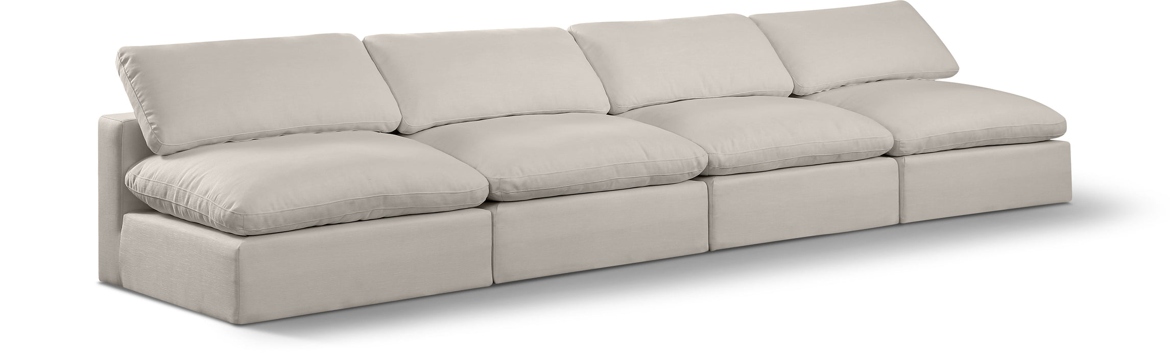 Comfy - Linen Modular Armless Sofa 4 Seats - Simple Home Plus