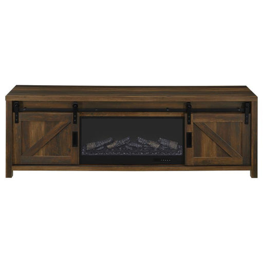 Enfield - 71" TV Stand Fireplace Media Console - Dark Pine - Simple Home Plus