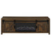 Enfield - 71" TV Stand Fireplace Media Console - Dark Pine - Simple Home Plus