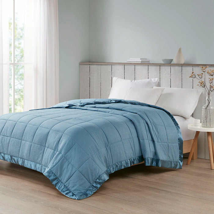Cambria - King Premium Oversized Hypoallergenic Down Alternative Blanket With 3M Moisture Treatment - Slate Blue - Simple Home Plus