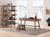 Lyncott - 3 Pc. - Home Office Desk, Chair, Bookcase - Brown - Simple Home Plus