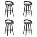 Sonia - 26" Counter Height Swivel Bar Stool - Black Wood - Simple Home Plus