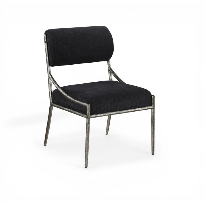 Bastille - Upholstered Dining Side Chair (Set of 2) - Silver Frame - Simple Home Plus
