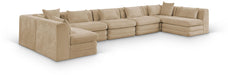Stellar - 7 Piece Chenille Fabric Upholstered Modular Sectional - Simple Home Plus