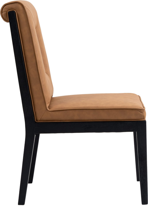 Gwendolyn - Faux Leather Dining Side Chair With Black Frame (Set of 2) - Simple Home Plus