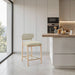 Riccio - Stool - Natural And Gold Frame - Simple Home Plus