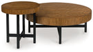 Steenlage - Brown / Black - Occasional Table Set (Set of 2) - Simple Home Plus