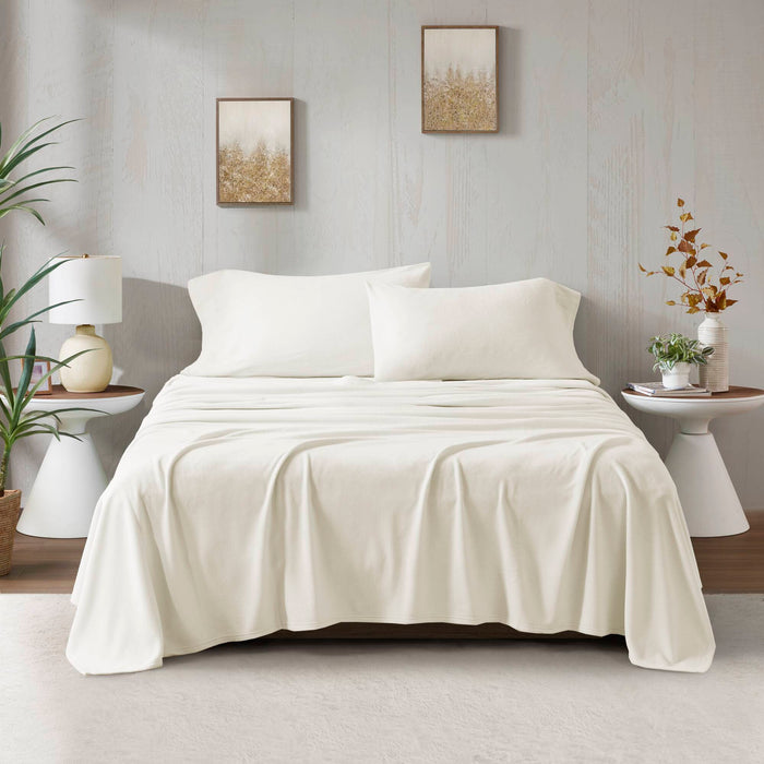 Micro Fleece - King Sheet Set - Ivory - Simple Home Plus