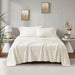 Micro Fleece - Twin Long Sheet Set - Ivory - Simple Home Plus