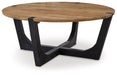 Hanneforth - Brown - Round Cocktail Table - Simple Home Plus