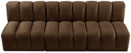 Arc - Velvet 4 Piece Modular Straight Sofa - Brown - Simple Home Plus