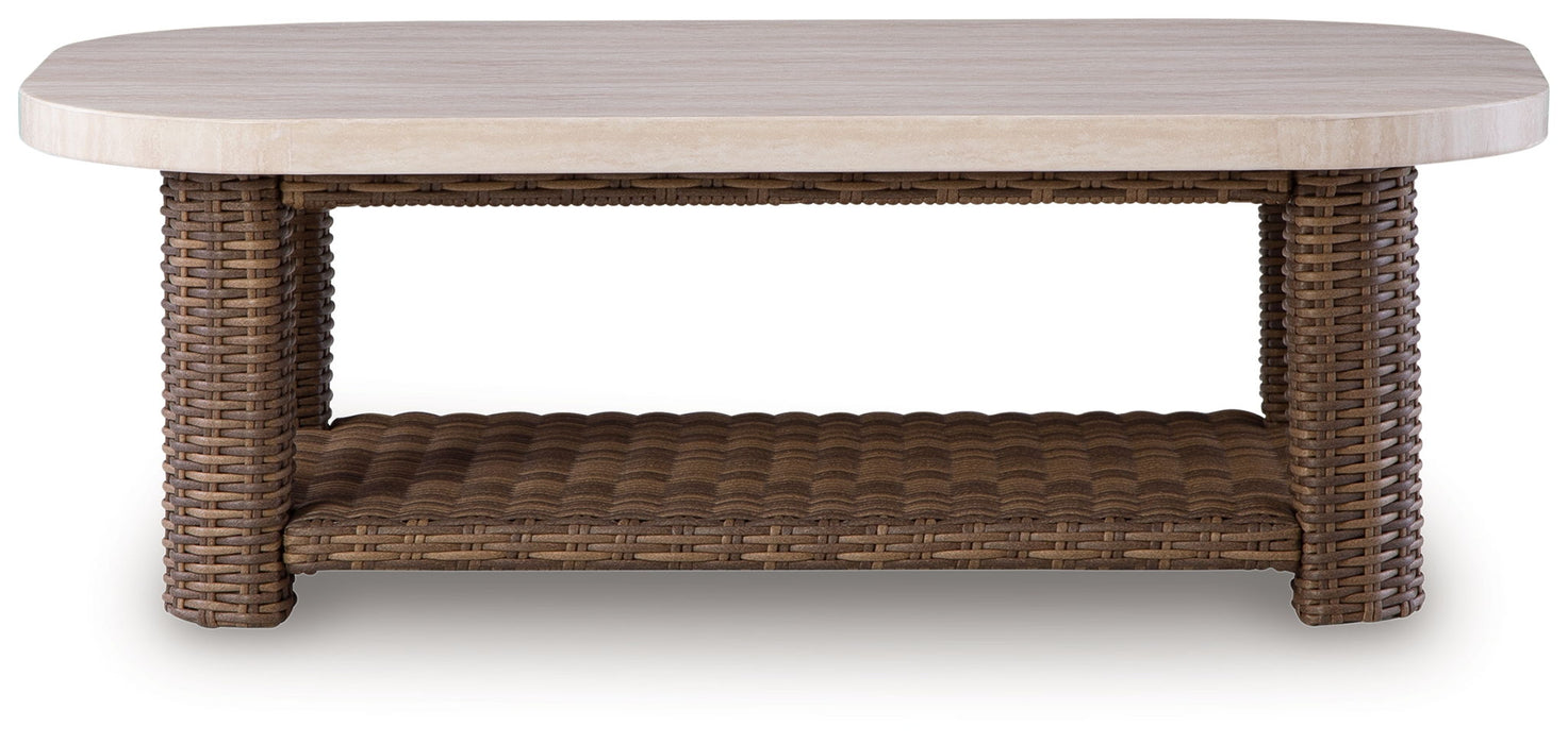 Dolan Creek - Rectangular Cocktail Table - Beige / Brown - Simple Home Plus