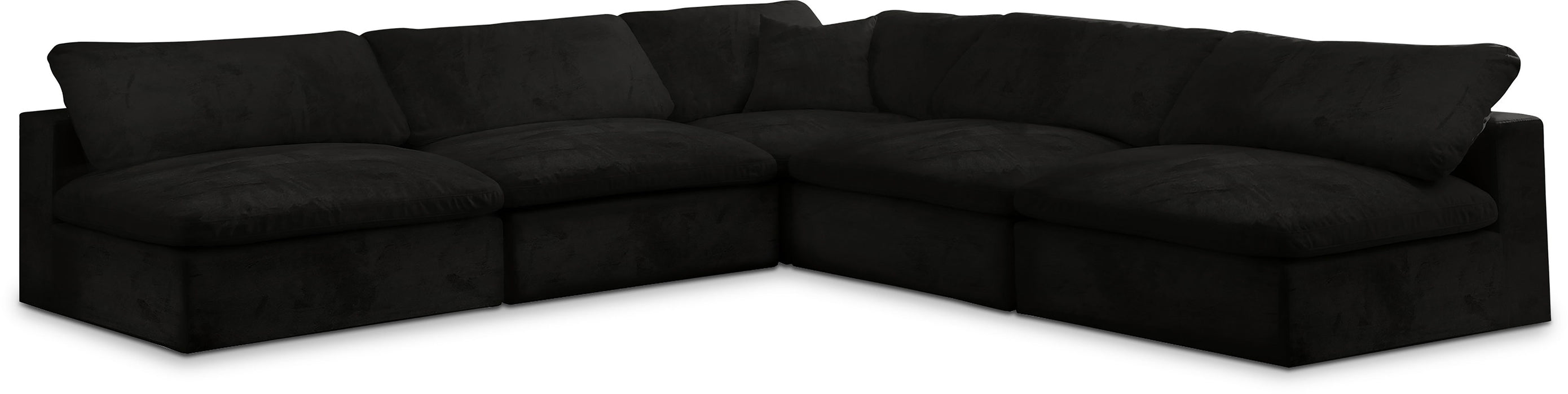 Cozy - 5 Piece Modular Corner Armless Sectional - Simple Home Plus