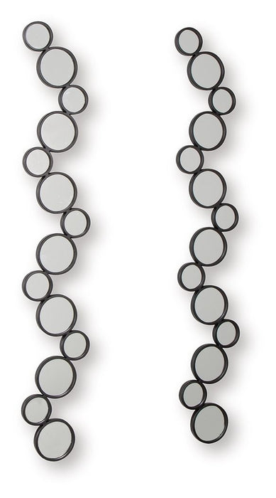 Vinler - Black - Accent Mirror Set (Set of 2) - Simple Home Plus