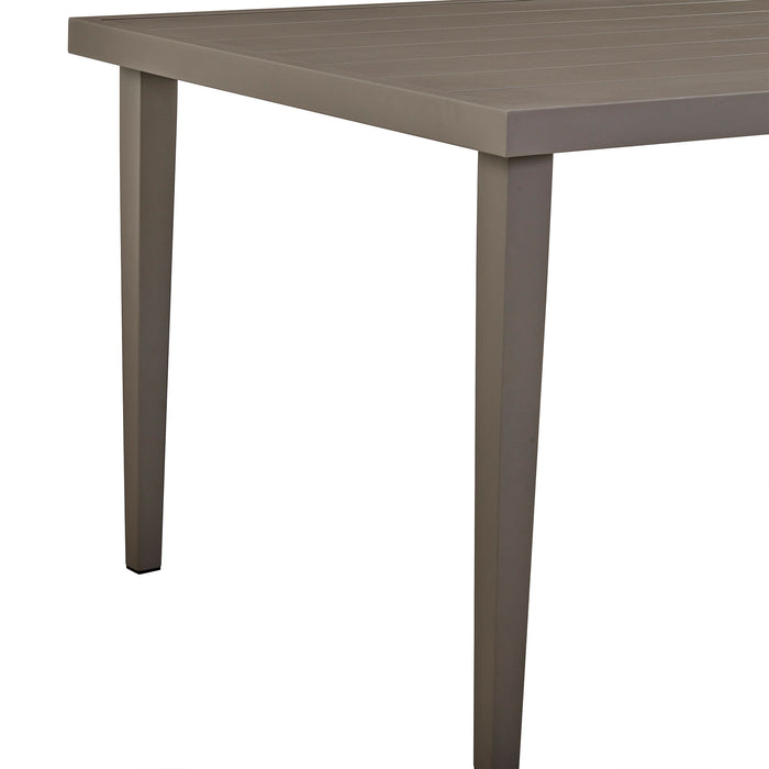 Grenada - Outdoor Aluminum Gray Rectangle Dining Table - Simple Home Plus